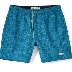 Blue Patterned Men Shorts Hybrids